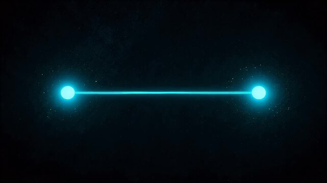 Blue glowing line with spheres