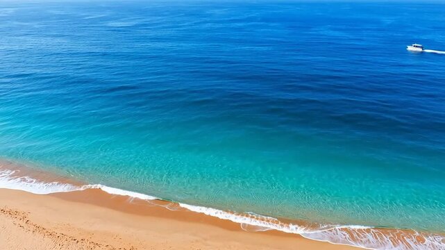 Beach with clear blue ocean