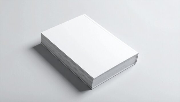 A stack of blank white business cards or paper neatly arranged on a plain gray surface, ready for printing and customization