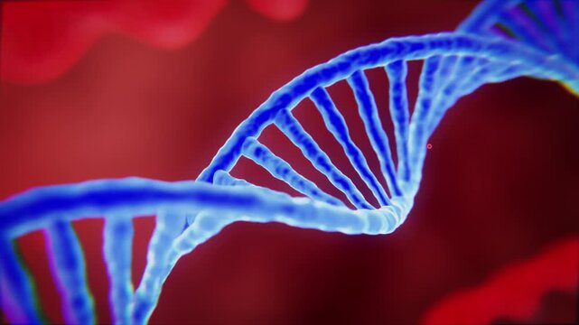 zooming through a complex dna helix strand, genes and genetics, dna strands