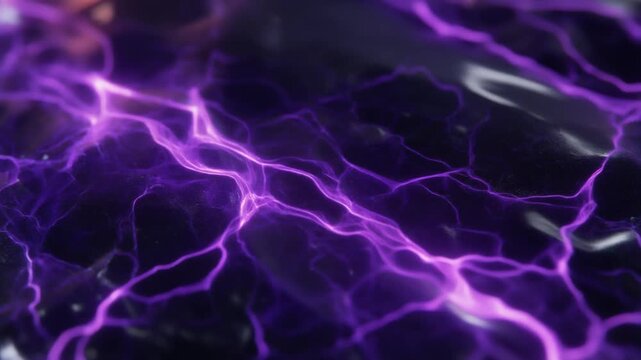 Purple lightning on dark background.