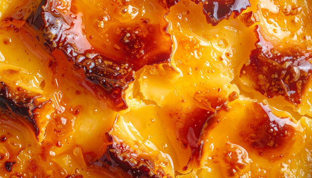 Close up of pizza slice and orange cake dessert with sweet fresh food ingredients in macro view