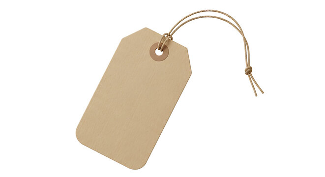 Brown paper tag with string attached