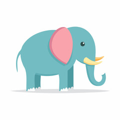Fototapeta premium Cute cartoon elephant illustration