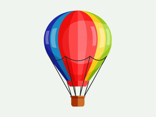 Fototapeta premium Colorful Hot Air Balloon Adventure Illustration.