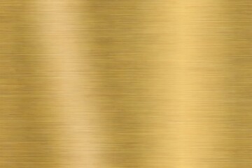 Horizontal Brushed Gold Metal Sheet Texture Background with Fine Satin Pattern and Soft Shimmer