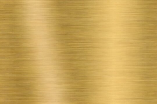 Horizontal Brushed Gold Metal Sheet Texture Background with Fine Satin Pattern and Soft Shimmer