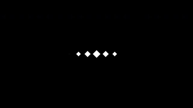 Modern UI Loading Animation 5 Cube Move and Scale Clean White Loop Transparent Background