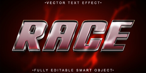  Race Speed Motion Typography Style Vector Fully Editable Smart Object Text Effect © HUMA