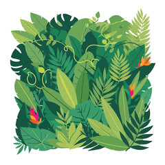 Tropical green leaves and plants 1. © Sem
