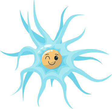 Dendritic Cell Cute Immune Illustration, Antigen Presenting Cell Cartoon Medical Vector