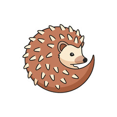 Cute Cartoon Hedgehog Face Profile. © Sumiyatun