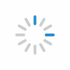 Obraz premium Blue and grey loading icon design.