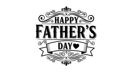 Obraz premium Happy father's day vintage decorative banner