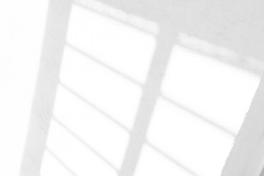 Shadow of blind from window. Blinds shade isolated on transparent background for overlay effect. Sun light. Reflected from jalousie on wall. Shadow sunlight. Shading from sunshine on mockup.