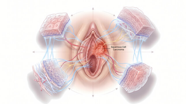Female Genital Anatomy With Vulvar Cancer