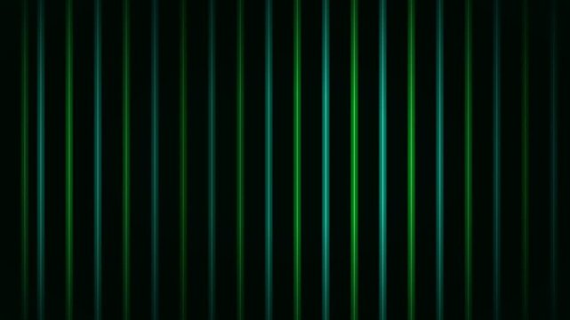 Futuristic abstract audio spectrum analyzer visualization with glowing green bars