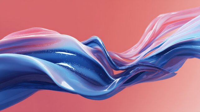 Abstract Fluid Art: A mesmerizing flow of lustrous color gradients, blending seamlessly into a visually stunning display of fluidity.
