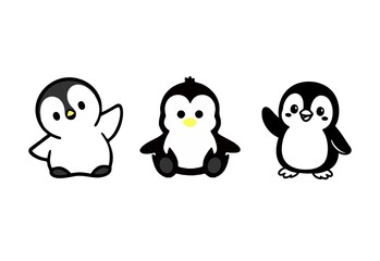 Obraz premium Penguin vector icon
