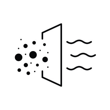 Air Purification Filter System Icon for Dust and Particle Protection