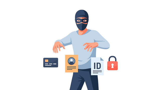 Man wearing ski mask and stealing.