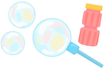 シンプルなシャボン玉のイラスト ベクター素材