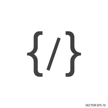 Bracket symbols in computer programming.