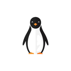Cute Cartoon Penguin Standing Upright 3. © habibi