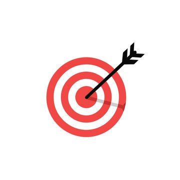 Bullseye Target with Arrow Hit.