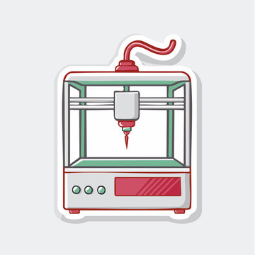 Cartoon 3D Printer Icon