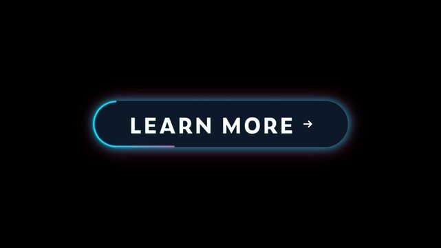 Cyber Neon CTA Pill Button Cursor Click Tap Ripple Wave Learn More Social Media Overlay 4K