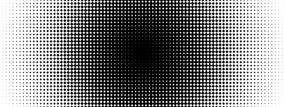 Pattern diamond rhombus with halftone background square and arrow texture dot. Triangle gradation half with gradient star seamless and black effect lattice. Horizontal falling rhomboid.