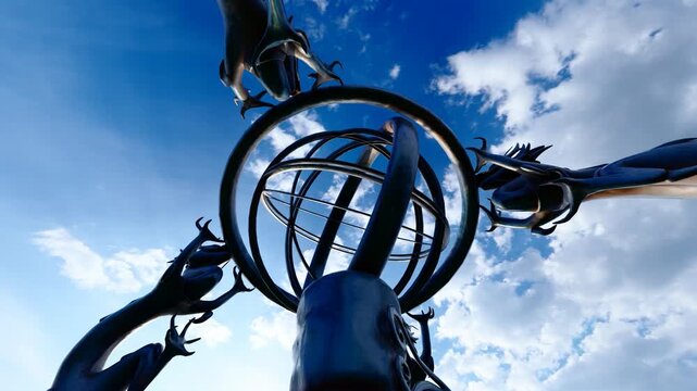 The armillary sphere of Chinese civilization(3D software Lumion makes non-AI)
