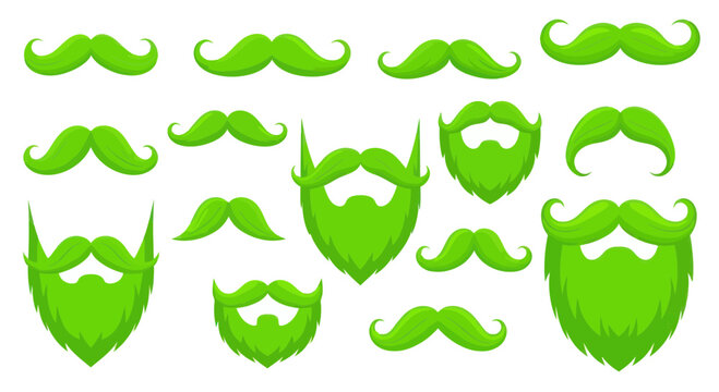Green Mustaches and Beards Collection