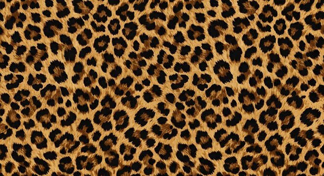 Seamless Leopard Print Pattern Background Texture.