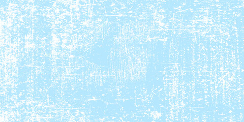 Scratched ice surface texture. Blue ice background with skate traces, cracks, scratches. Rough winter sport rink backdrop. eps10 © Reka