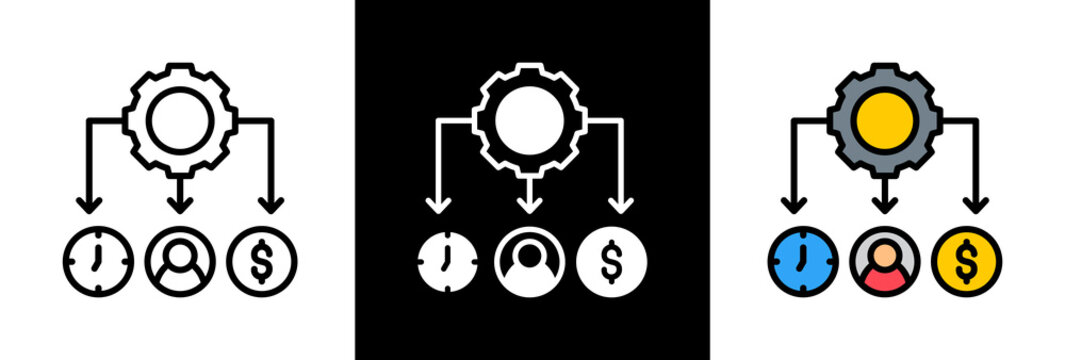 Resource Allocation Icon triple Style