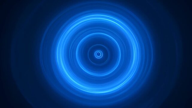 Abstract blue circular concentric cycle elegance business background with glow and light ring tunnel for SEO search optimized visual design content