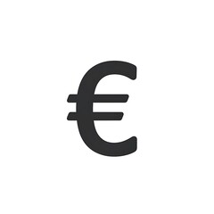 Fototapeta premium Euro currency symbol icon.