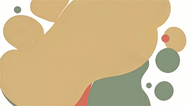 Organic blob shapes slowly morphing, seamless loop, flat colors, minimal vector animation