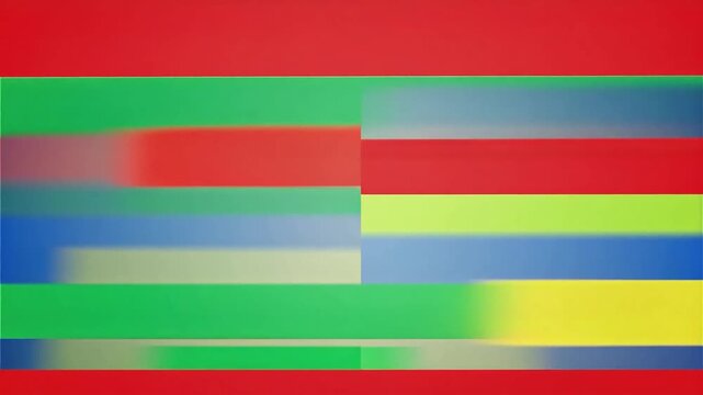 Horizontal color stripes moving smoothly seamless loop bold flat colors minimal design