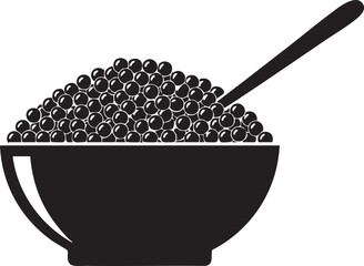 Blackberries in bowl, fruit vector, berry illustration, food icon © Salma