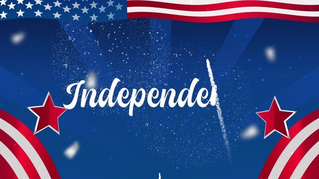 Independence day themed american flag celebration for designs, banners, social media, festive greetings, and patriotic marketing materials.
