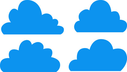 Fototapeta premium set of cloud icons