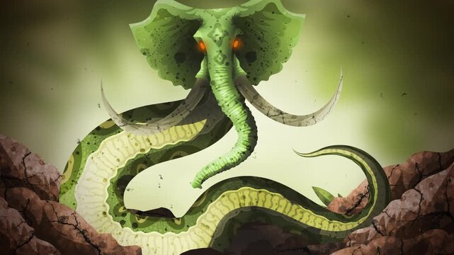 grootslang elephant headed serpent cryptid from south african mythology
