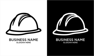 Fototapeta premium Hard Hat Logo Design for Construction and Safety Businesses.
