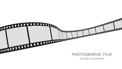 Fototapeta premium 16:9 background material: Vector illustration data of dynamic 35mm photographic film