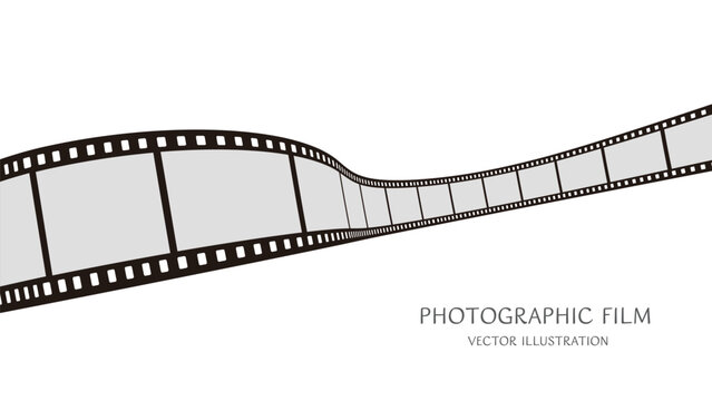 16:9 background material: Vector illustration data of dynamic 35mm photographic film
