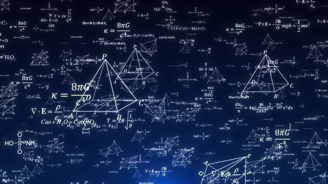 Chemical mathematical equations background(After Effects production)
