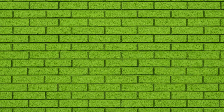 A textured architectural background featuring a solid red and green brick wall pattern with grass accents and weathered cement blocks for a construction material wallpaper